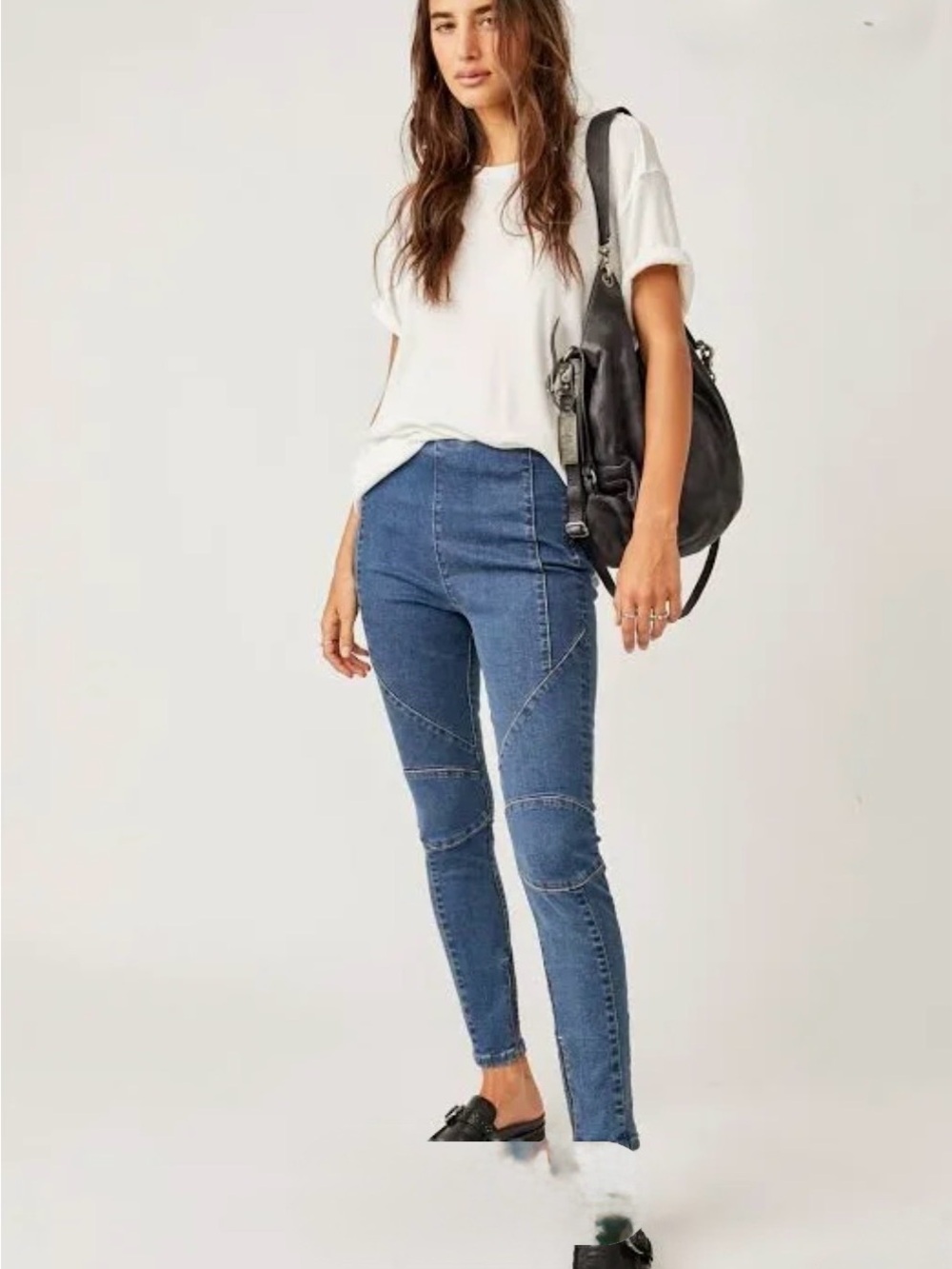 Free People We The Free Bella Moto High-Rise Skinny Jeans 26